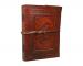 120 Page Vintage Crafts Mandala Embossed Leather  Unlined Journal Cotton Paper strap closure